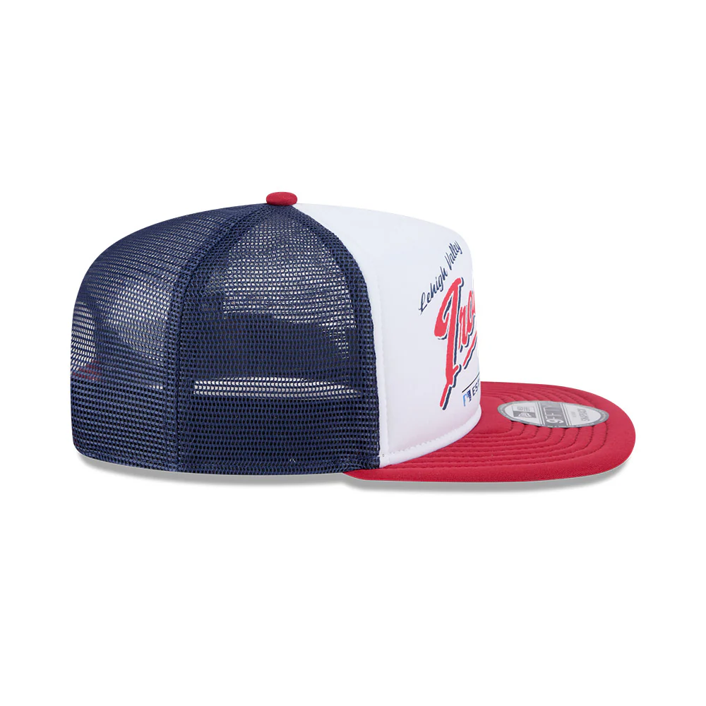Lehigh Valley IronPigs 950 Retro Script Foam Trucker Cap - Image 6